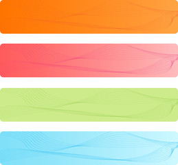 Colorful banners set with abstract design