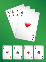 Four Poker Aces
