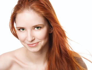 Young smiling redhead