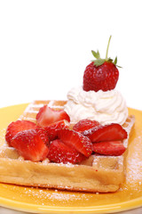 Strawberry waffle
