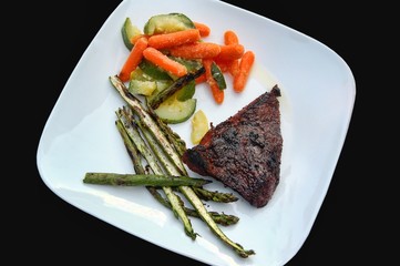 Steak and veggies