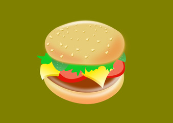 Fast Food Hamburger