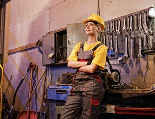 Female factory worker