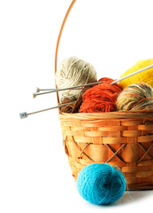 A basket with clewes isolated