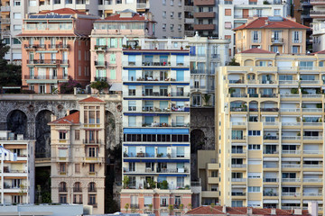 Fototapeta na wymiar domy Monako