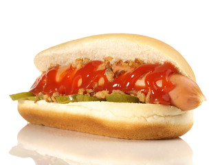 Hot Dog mit Ketchup