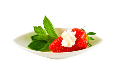 Strawberry with cream