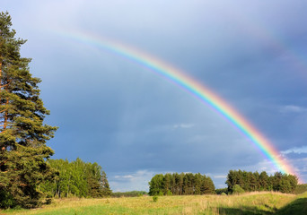 rainbow, landscape