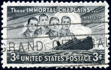 US Postage. These Immortals Chaplans..Timbre postal.