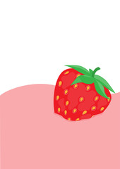 Strawberry in yoghurt