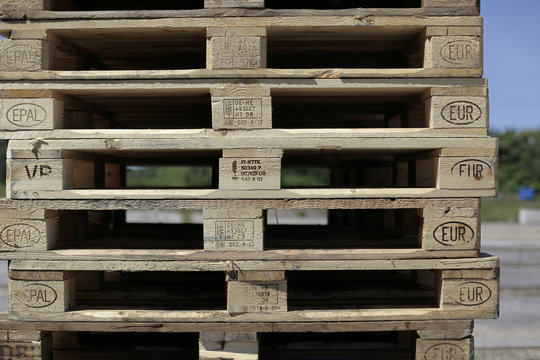 EURO Pallets Piled Up