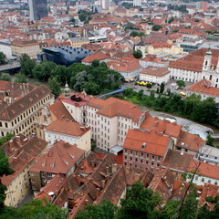 Obraz premium Grazer Stadtpanorama