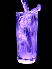 Water in violet light