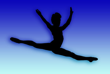 Fototapeta na wymiar Male Dancer Jumping