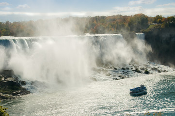 boat ride under Niagara Falls, Niagara, Ontario, Canada