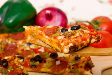 Delicious supreme pizza