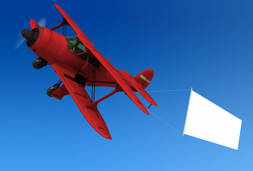avioneta y cartel