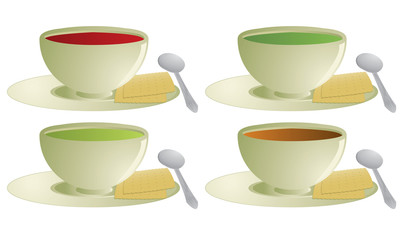 Soup with crackers