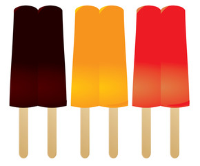Popsicles isolated