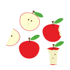 Red apples isolated