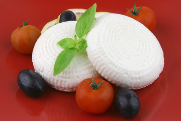 light soft feta close-up