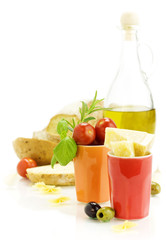 Fresh ingredients for an Italian dinner