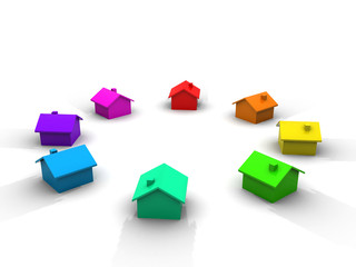 Houses colored