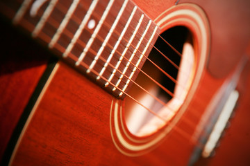 Red Guitar playing music