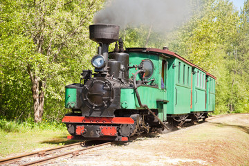 Obraz premium Old steam engine train