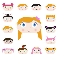 cartoon child faces