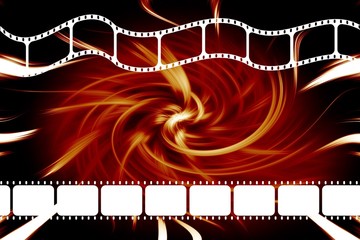 Movie film reel strip