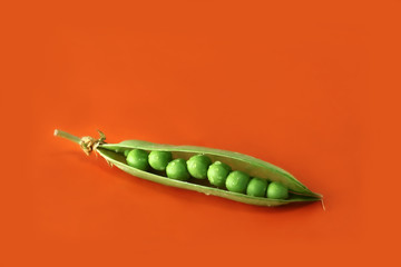Green peas vegetable macro