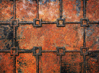 rusty metal plate