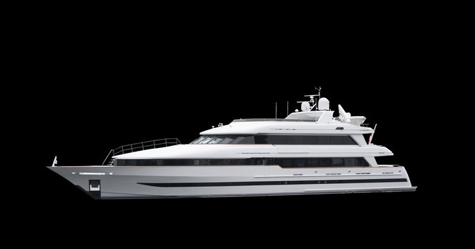 Super Yacht on Black