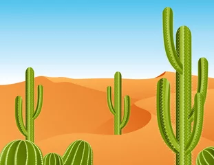 Fotobehang Cactus in de woestijn © Alegria111