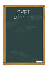 classical blackboard with wooden frame and piece of chalk © Anja Kaiser