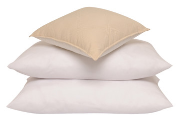 Triple pillow. Clipping path.