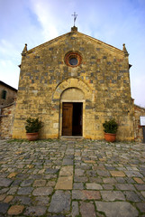 Monteriggiono, Pieve di S. Maria Assunta 2 - obrazy, fototapety, plakaty