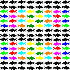 Naklejka premium fish color illustration