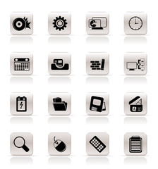 Computer, mobile phone and Internet Vector Icon Set
