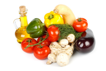 Still-life with fresh vegetables