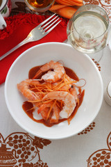 Cocktail di scampi e carote - Antipasti Emilia Romagna