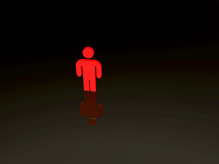 Einsame Person im Dunkeln, Nacht