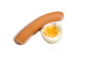 Würstchen und Ei