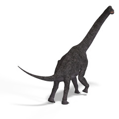 giant dinosaur brachiosaurus With Clipping Path over white