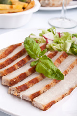 sliced pork chops