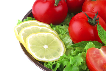 vegetable mix on dark dish