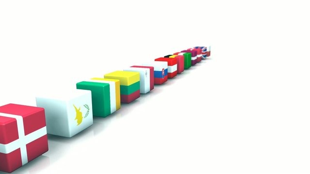 Animation Cubes 3D europe