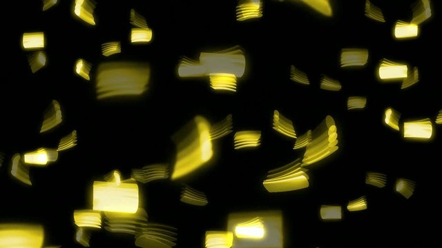 Cotillons dor&eacute; fond noir