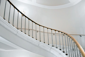 Stairwell in the Polish palace. Royal castle in Warsaw.